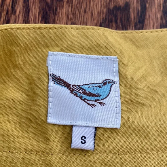 Anthropologie Small Sequined Embroidered Midi Skirt Boho Yellow Lining Skirt - Picture 3 of 6